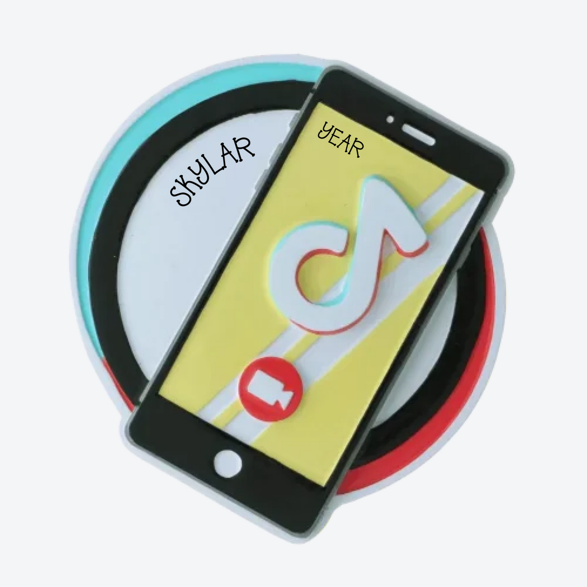 Cell Phone Dancing App Personalized Christmas Ornament