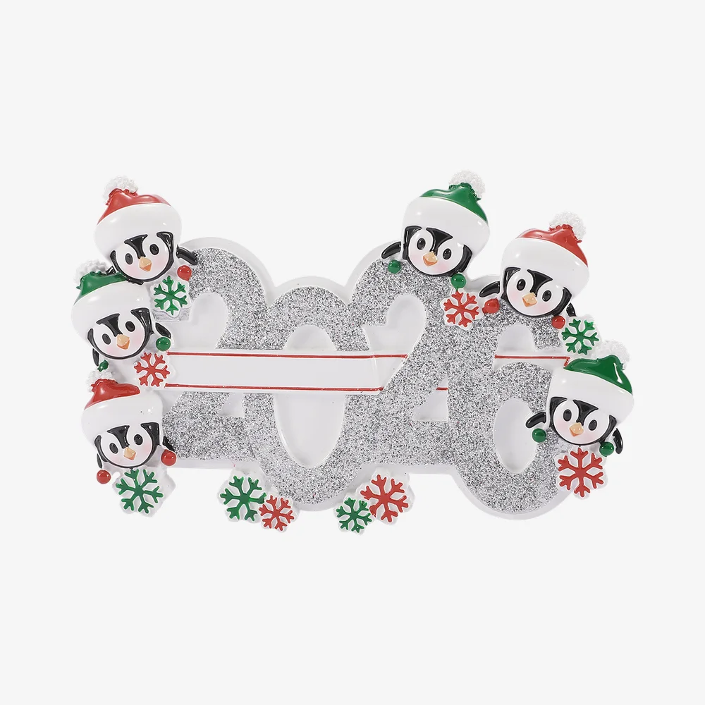 2025 Family of 6 Personalized Christmas Ornament