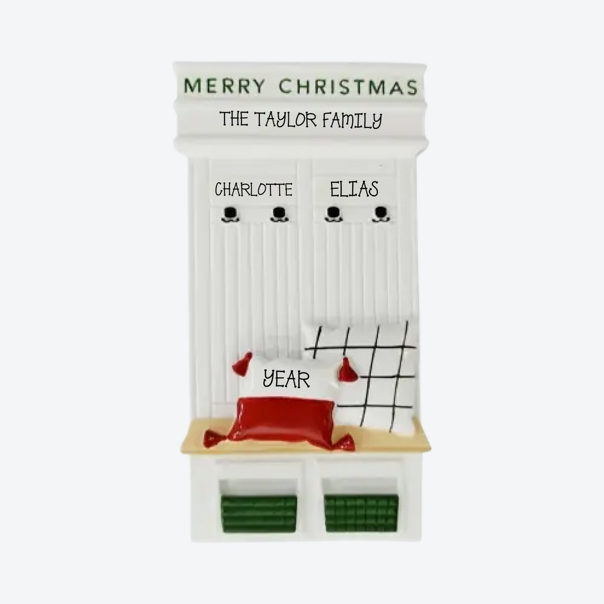 Family Mud Room-2 Personalized Christmas Ornament