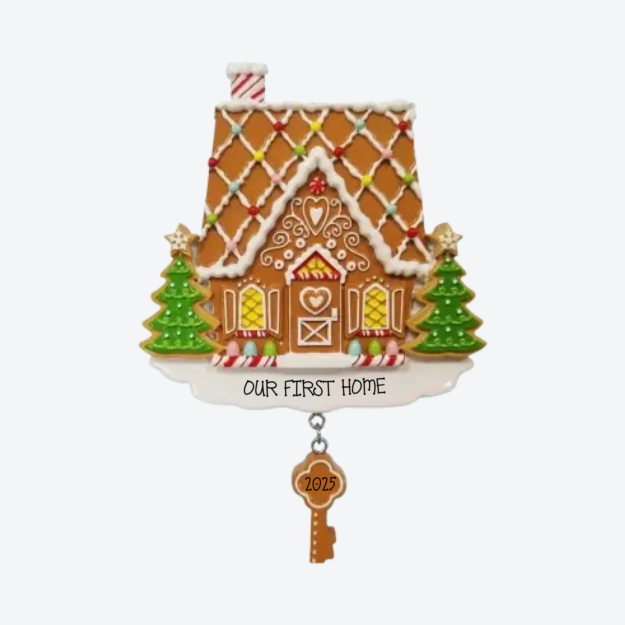 Gingerbread Our First Home Personalized Christmas Ornament