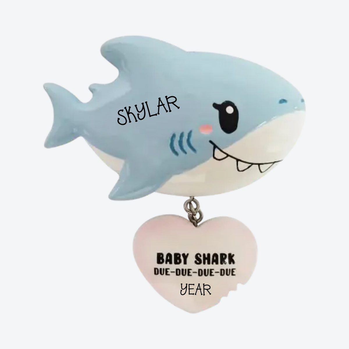 Baby Shark Pink Personalized Christmas Ornament