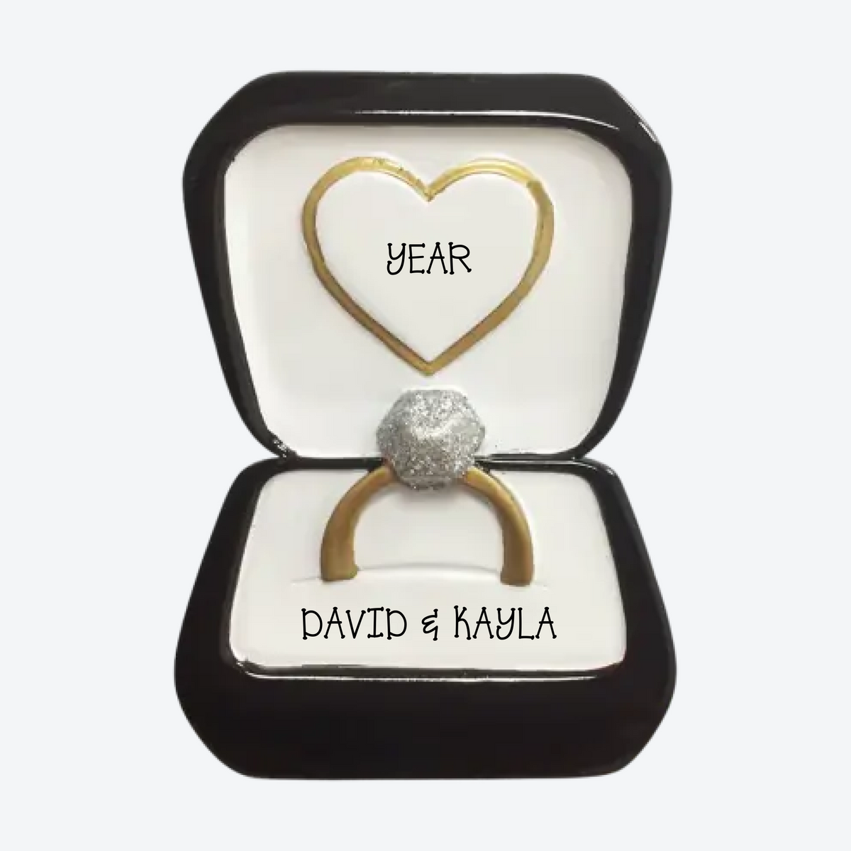 Wedding Ring Personalized Christmas Ornament