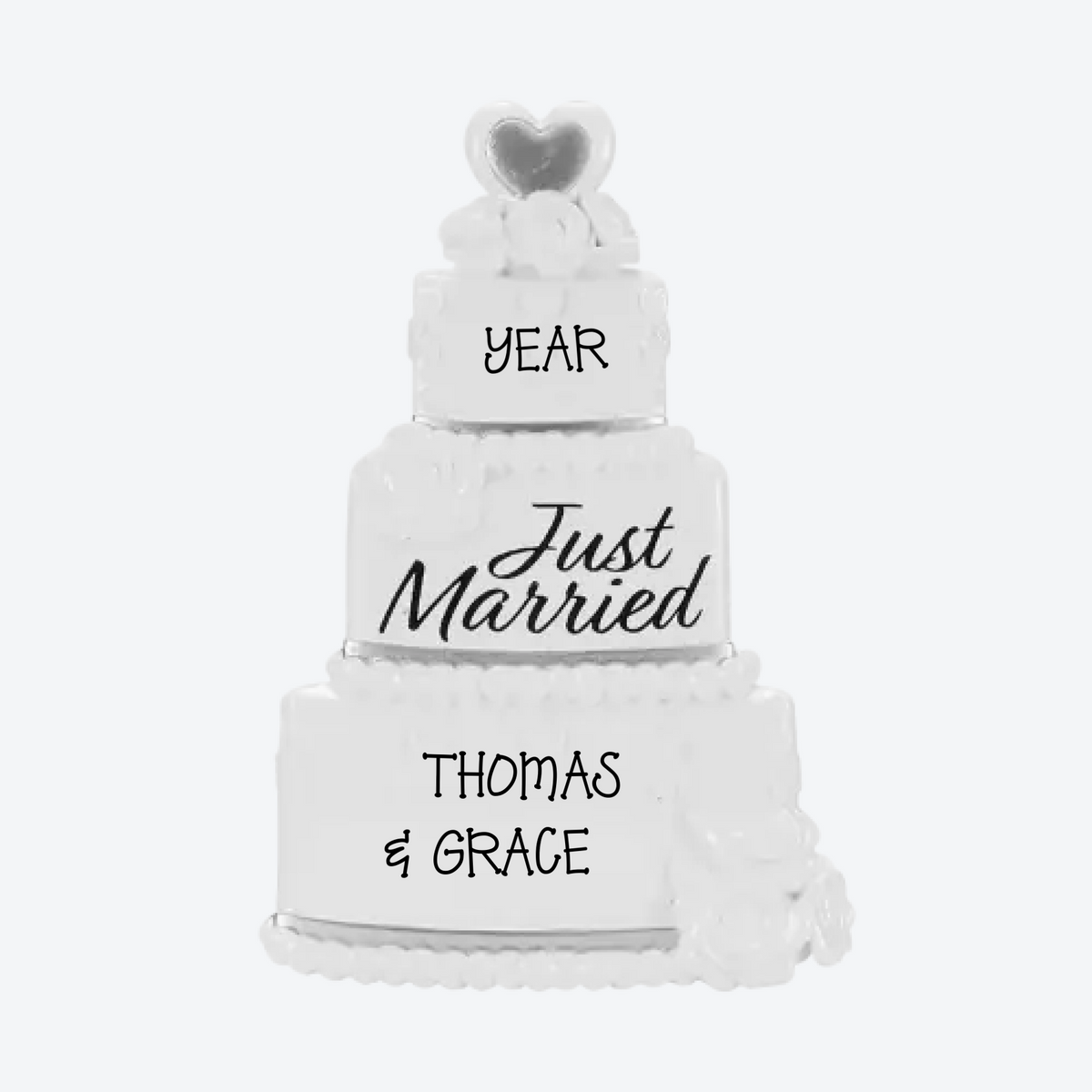 Wedding Cake Personalized Christmas Ornament