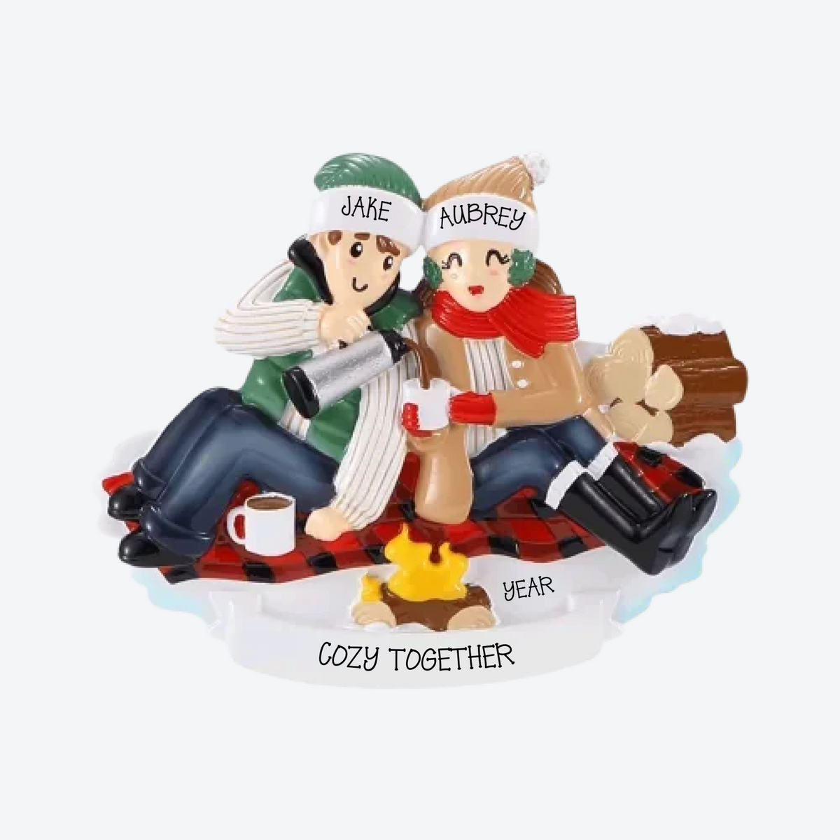 Christmas Picnic Family Of 2 Personalized Christmas Ornament