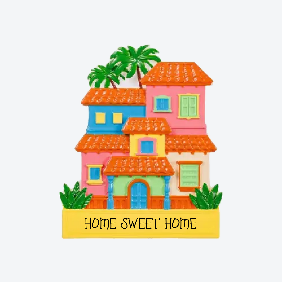 Colorful House Personalized Christmas Ornament