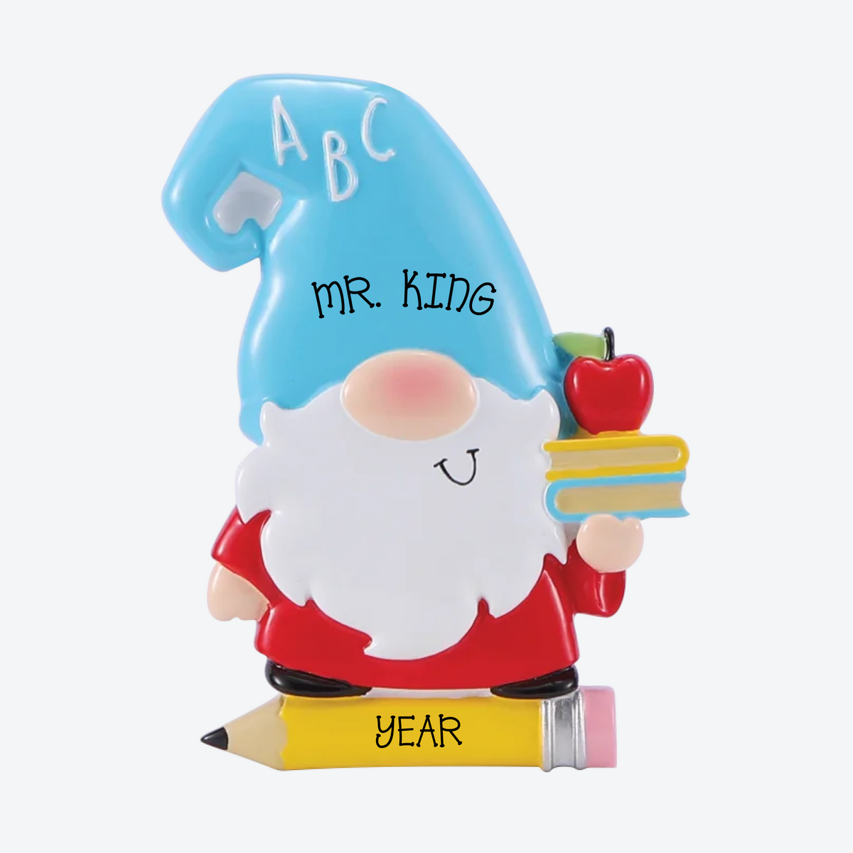 Gnome Teacher Personalized Christmas Ornament
