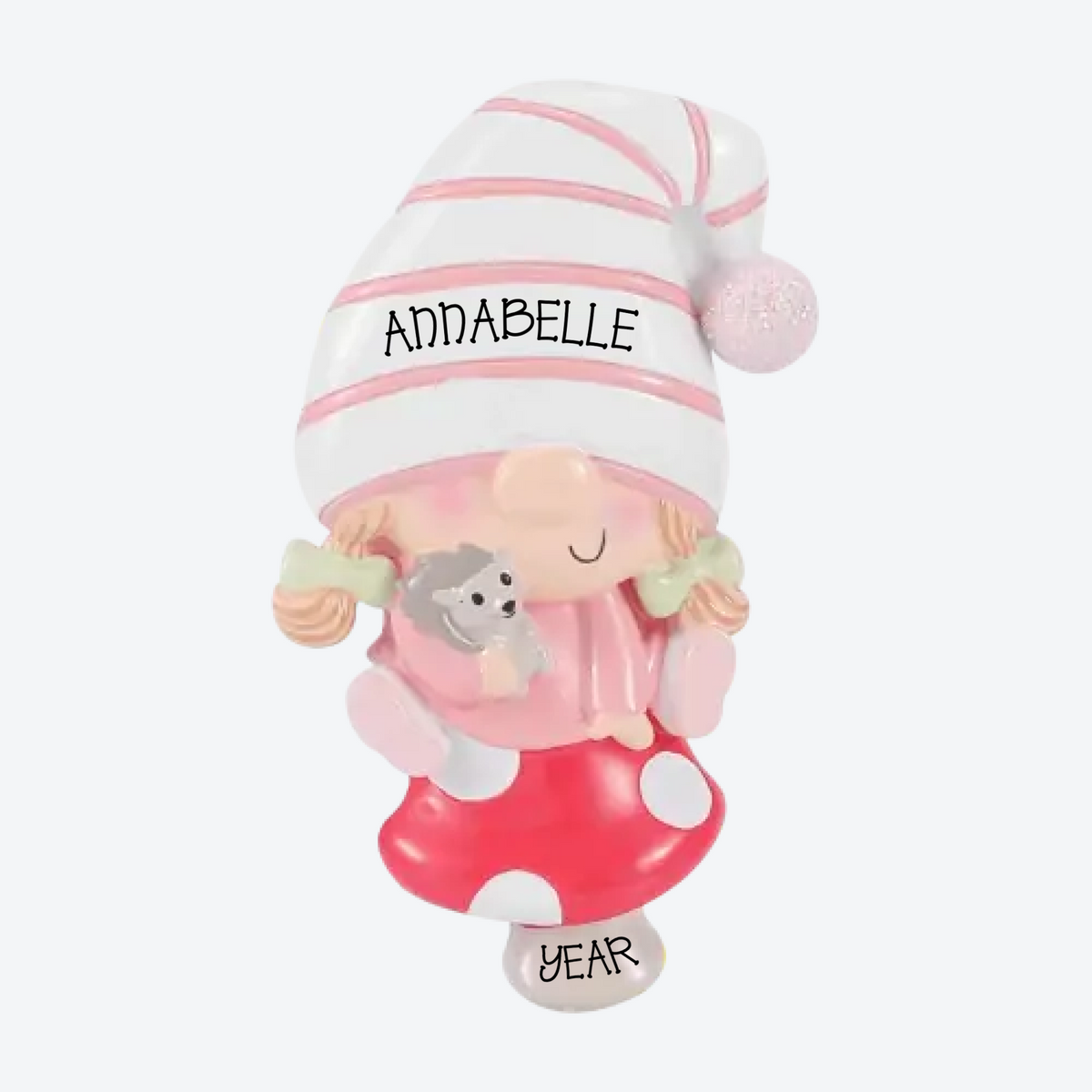 Baby Gnome- Girl Personalized Christmas Ornament