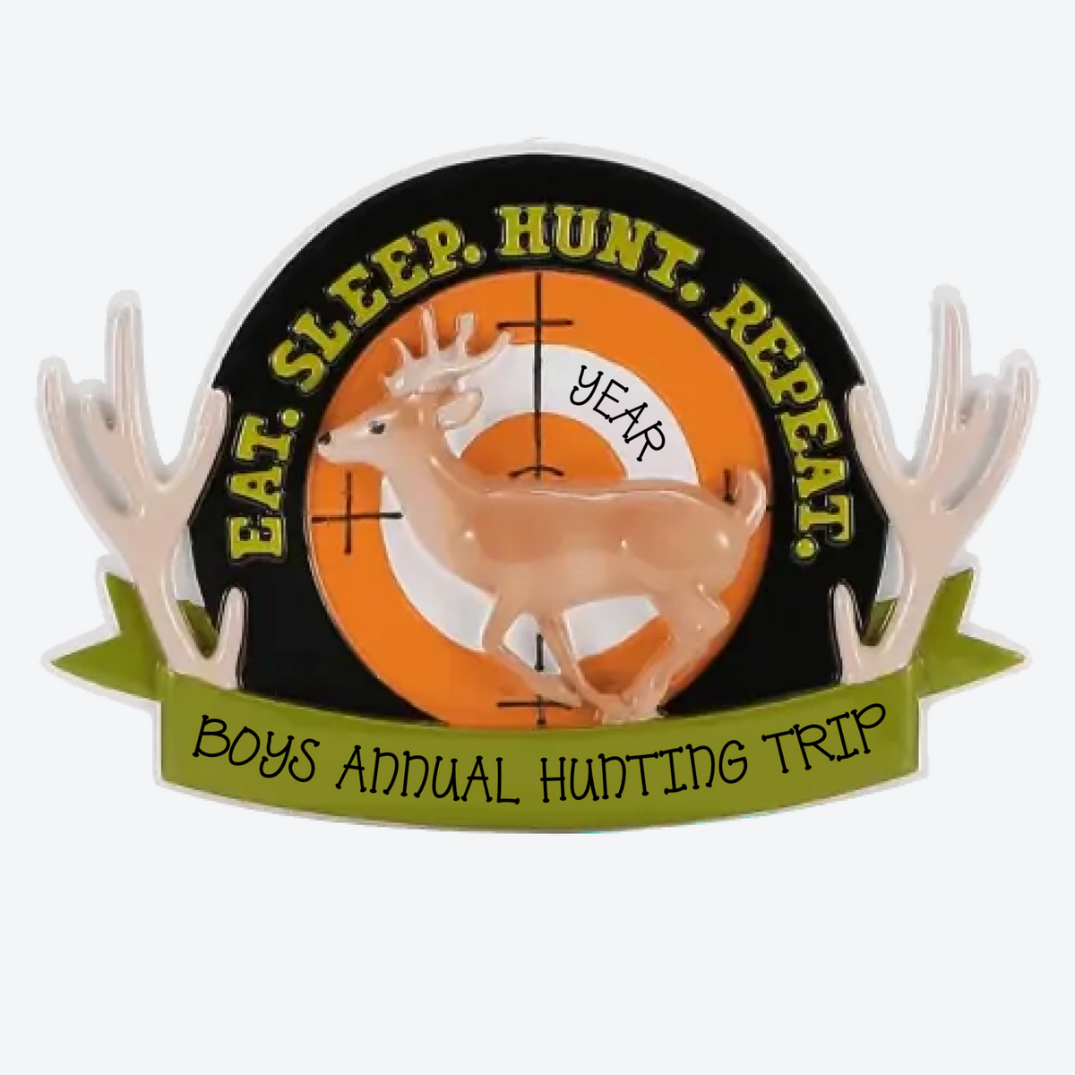 Eat Sleep Hunt Repeat Personalized Christmas Ornament