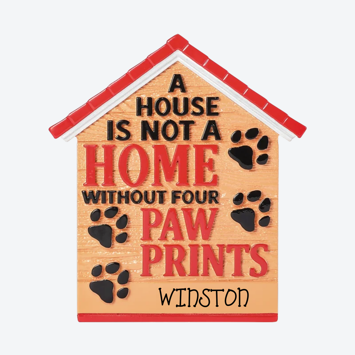 Home Paw Prints Personalized Christmas Ornament