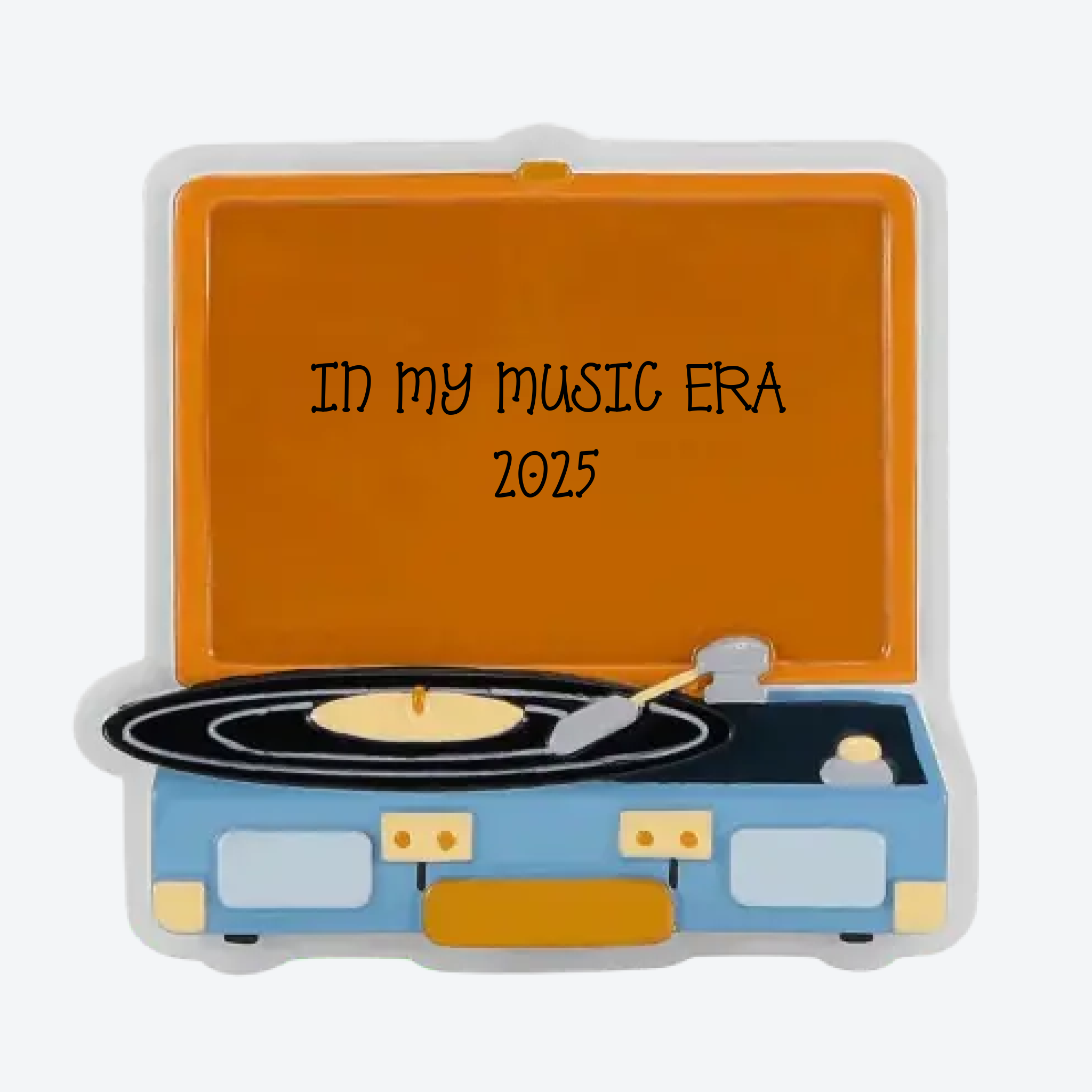 Vintage Record Player Personalized Christmas Ornament