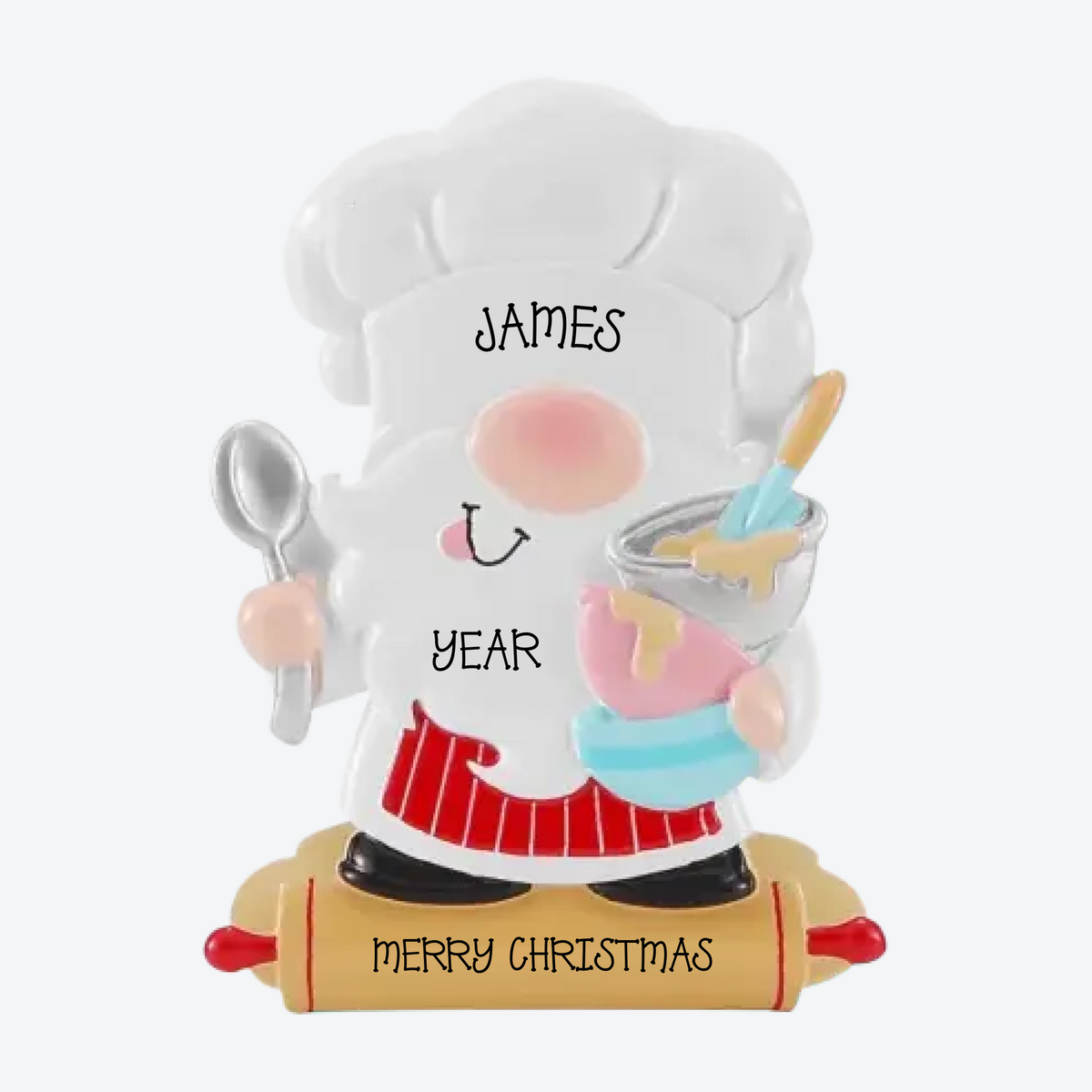 Gnome Cook Personalized Christmas Ornament