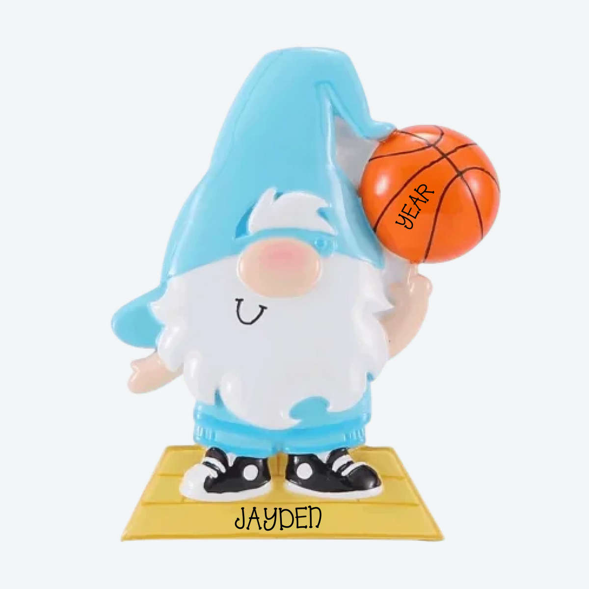 Gnome Basketball Player Personalized Christmas Ornament