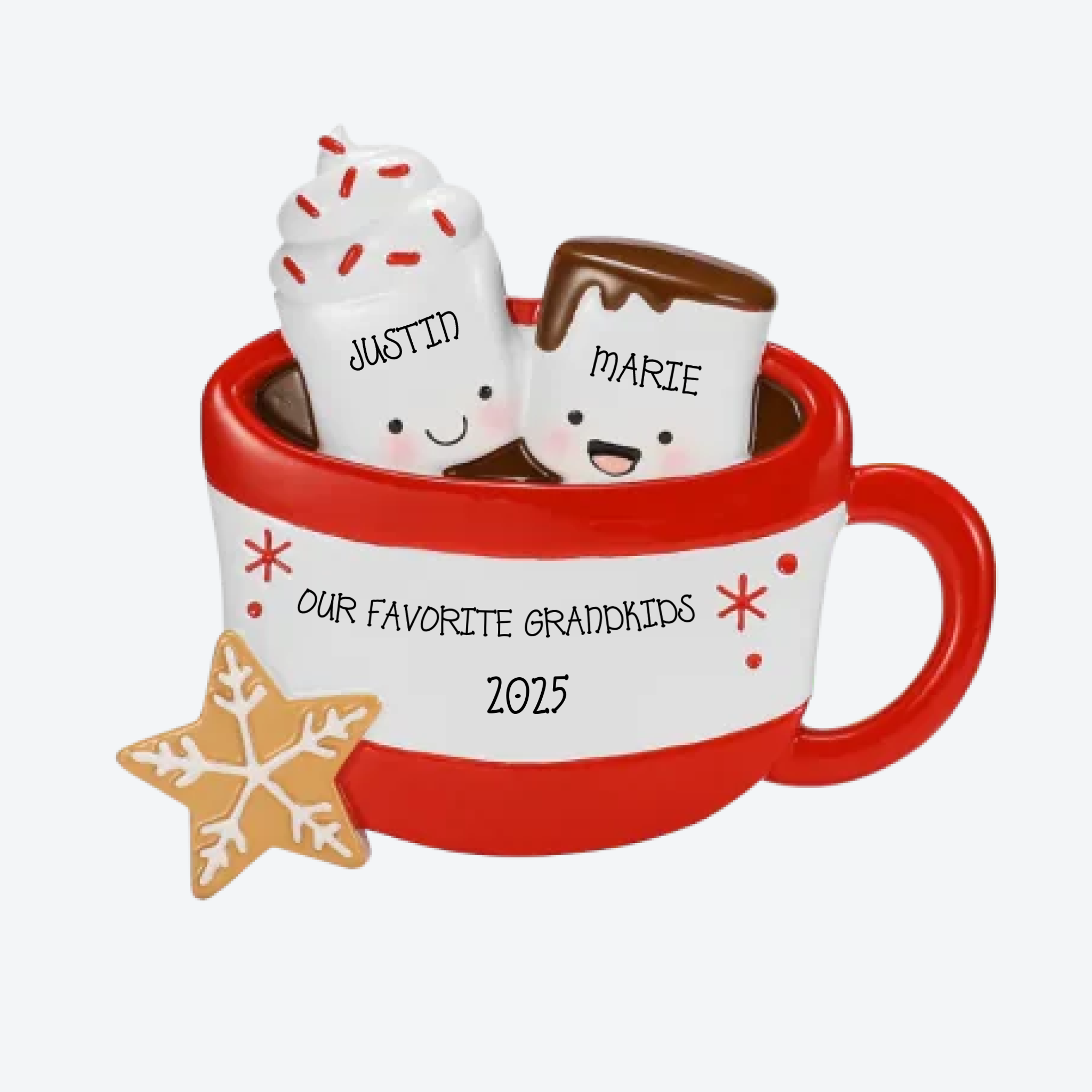 New Hot Cocoa Couple Personalized Christmas Ornament