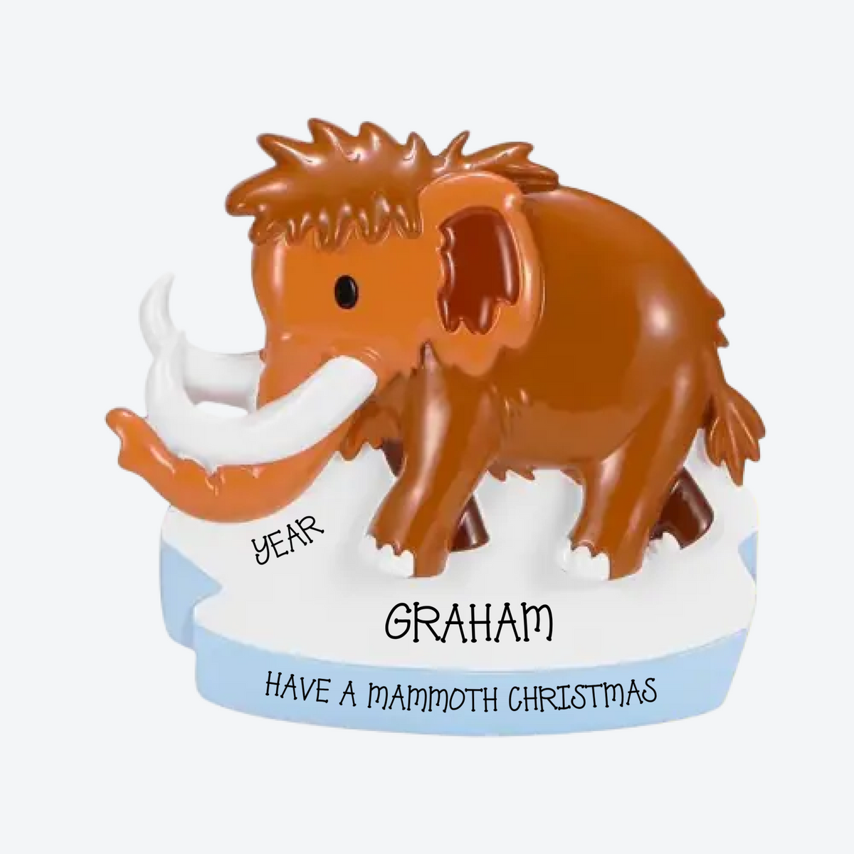 Wooly Mammoth Personalized Christmas Ornament