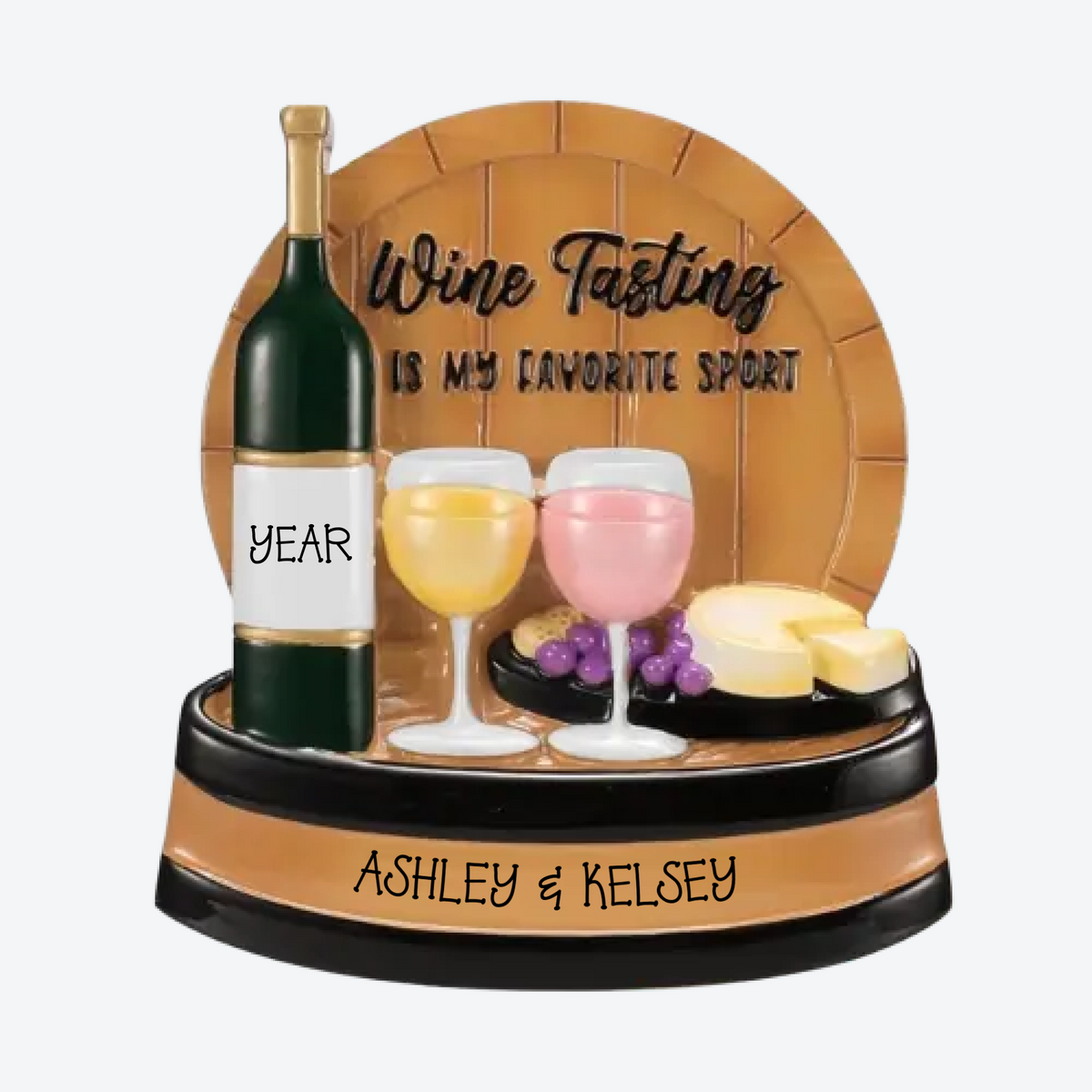 Wine Tasting Is My Favorite Sport Personalized Christmas Ornament