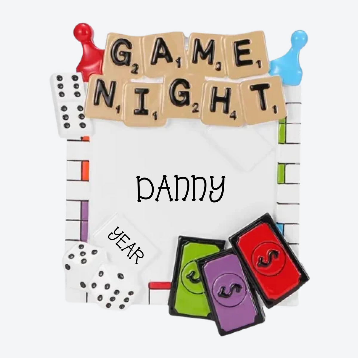 Board Game Night Personalized Christmas Ornament