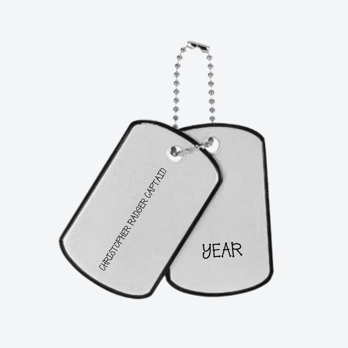 Military Dog Tags Personalized Christmas Ornament