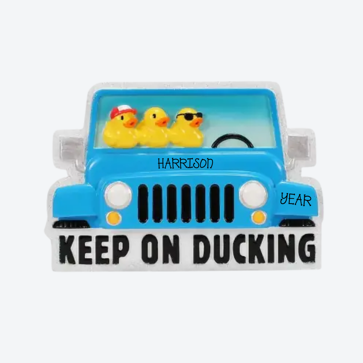 Keep on Ducking Personalized Christmas Ornament