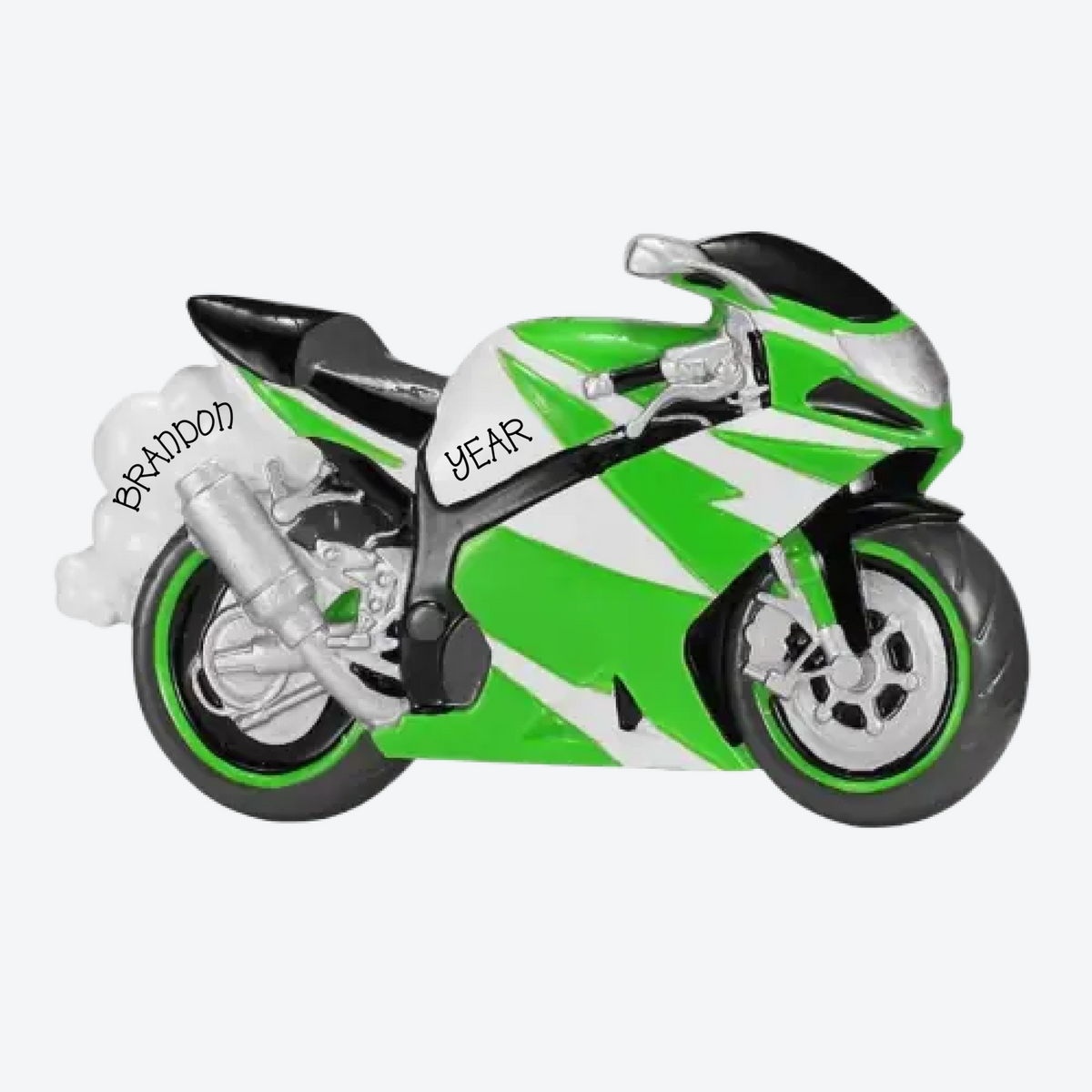 Crochrocket Motorcycle Personalized Christmas Ornament