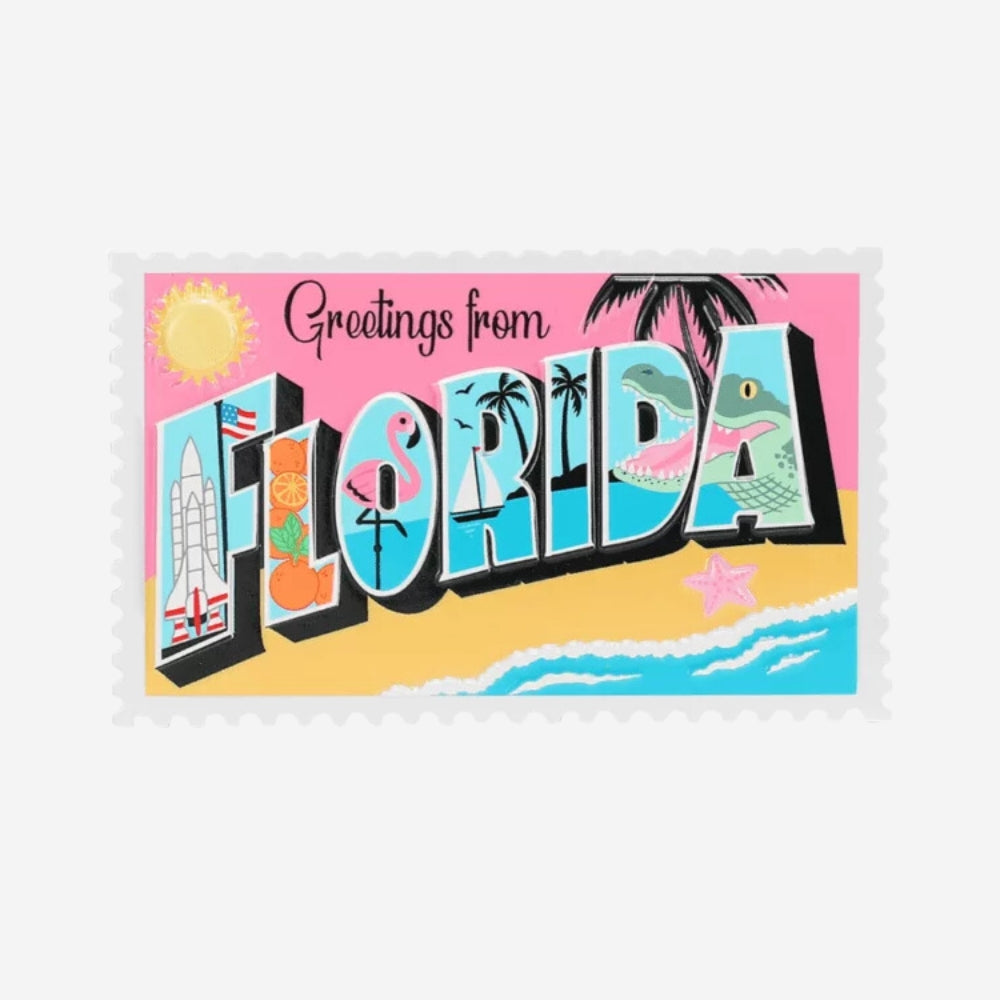 Florida Postcard Personalized Christmas Ornament