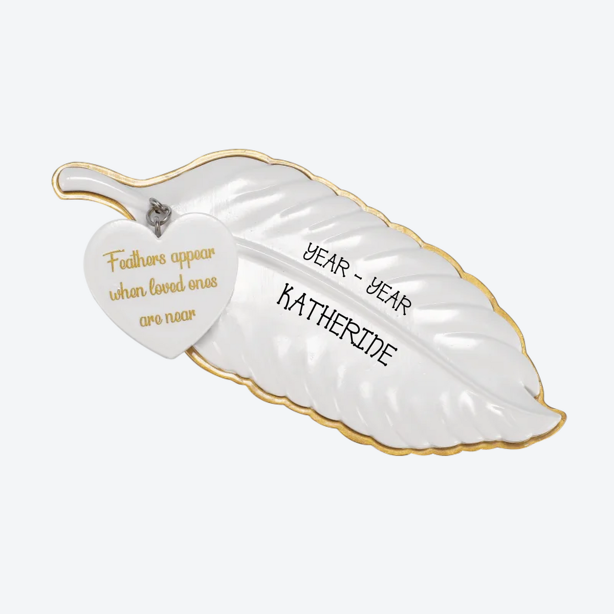 Angel Feather"Feathers Appear When Loved Ones Are Near" Personalized Christmas Ornament