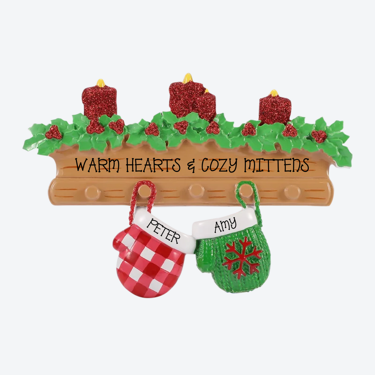 EXCLUSIVE Mitten Couple Personalized Christmas Ornament