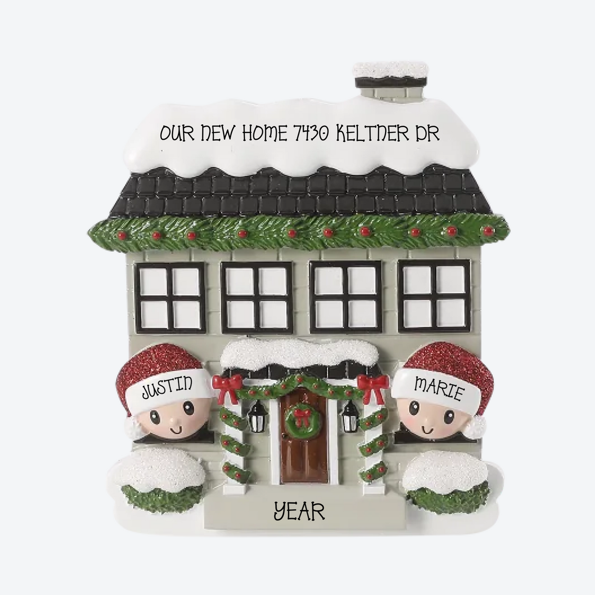 New House Couple Personalized Christmas Ornament
