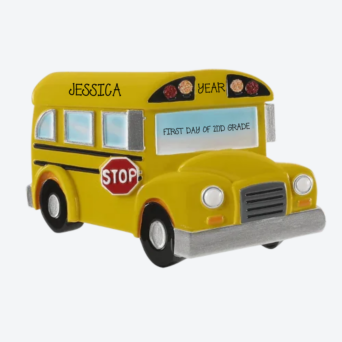 School Bus Personalized Christmas Ornament