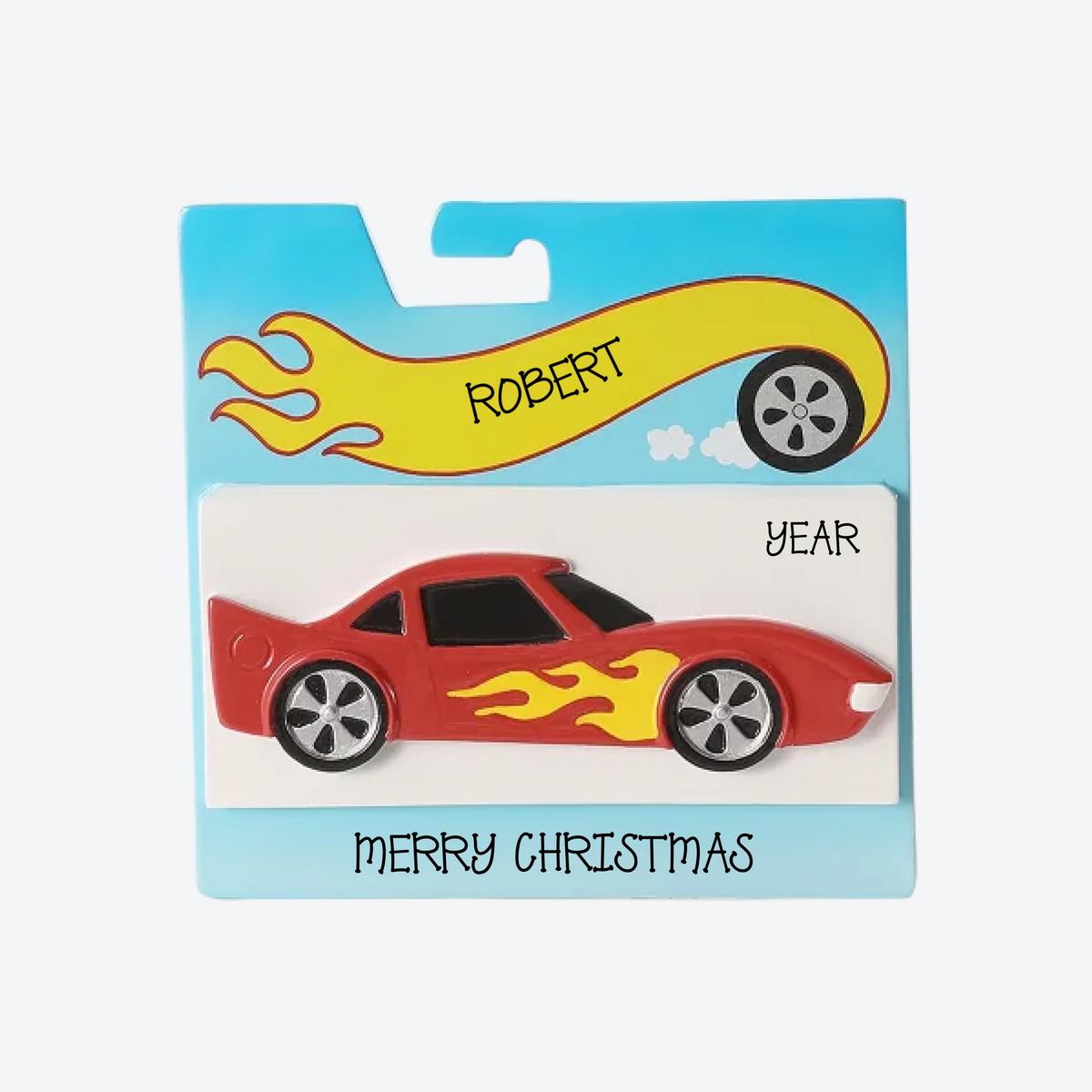 Toy Car In Box Personalized Christmas Ornament