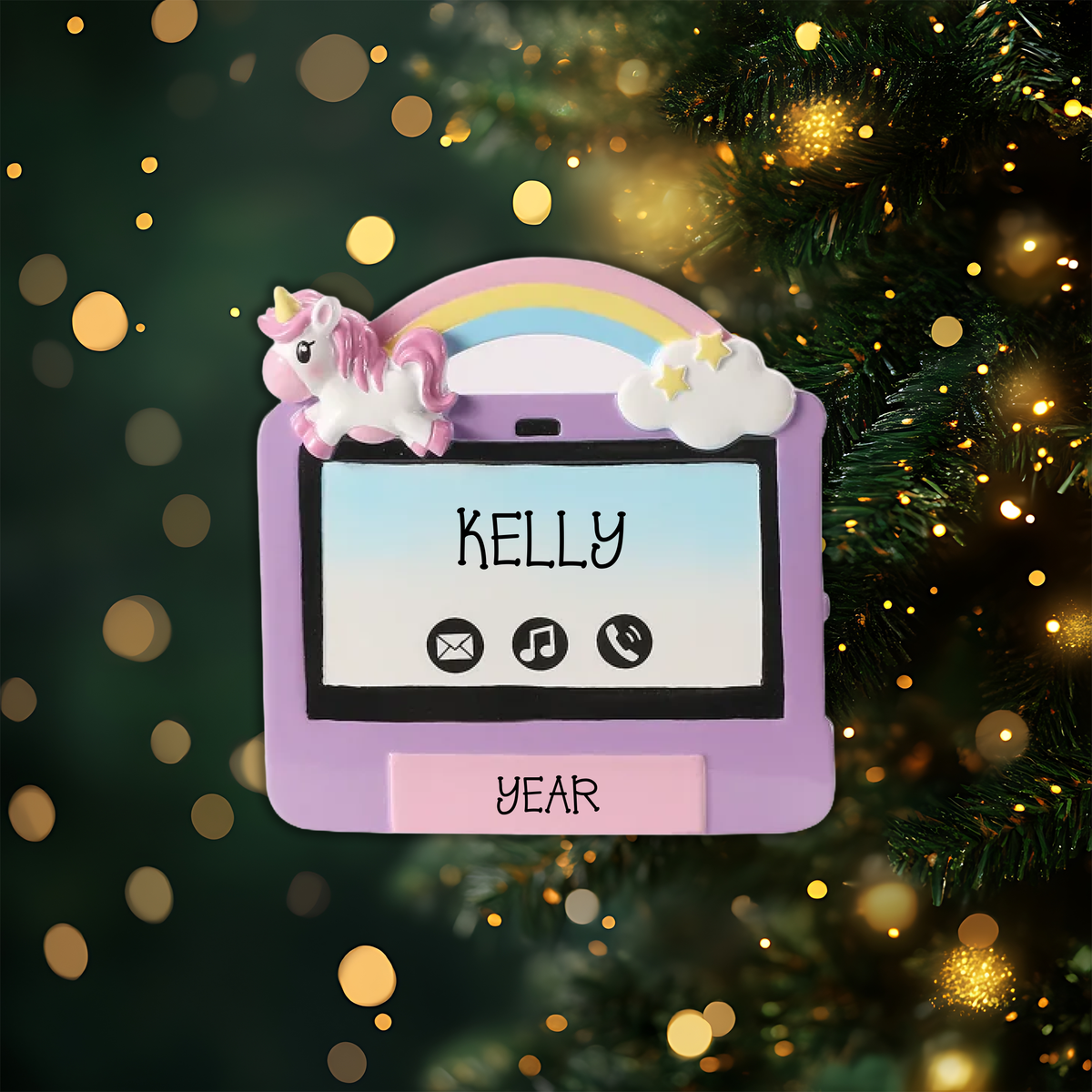 Ipad Girl Personalized Christmas Ornament