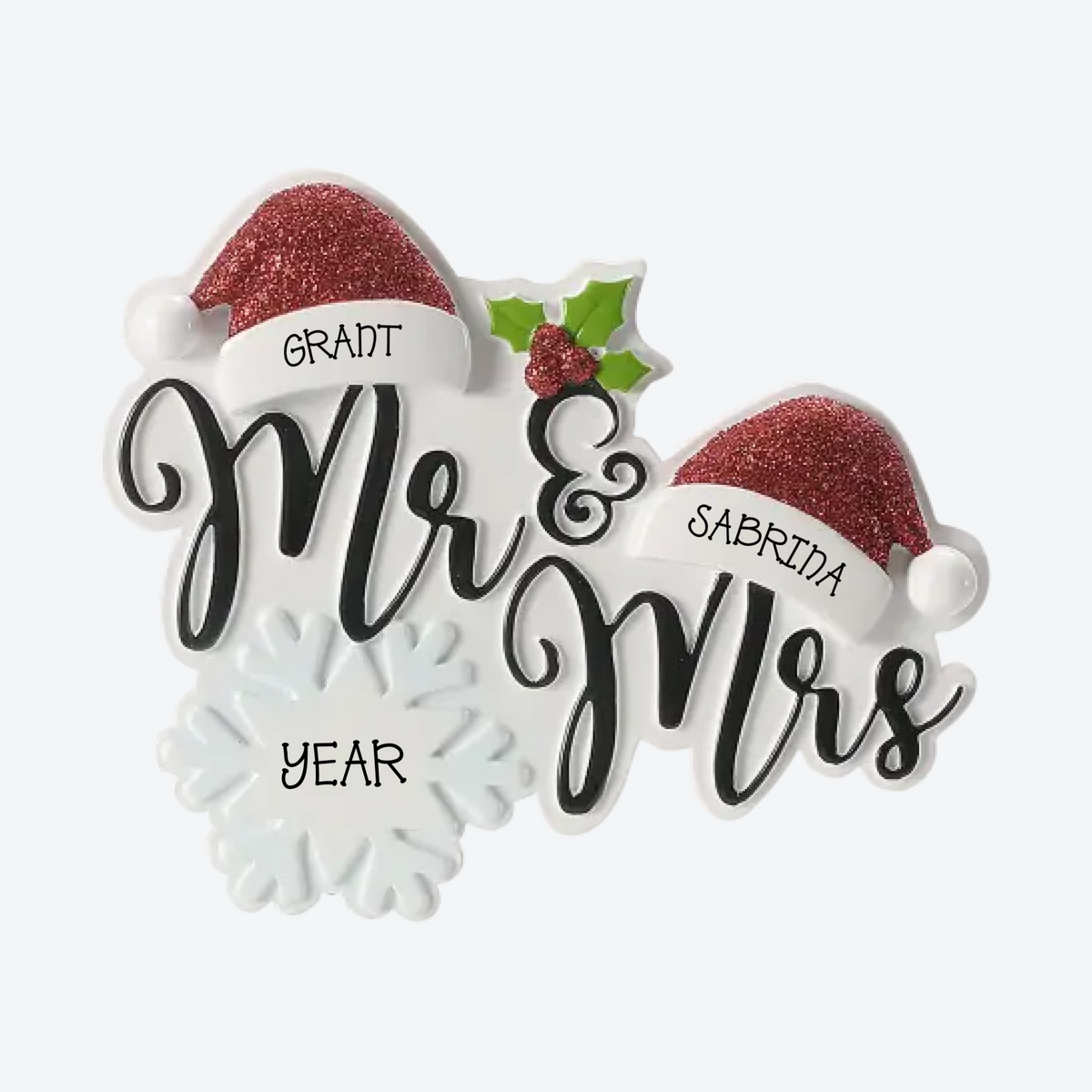 Mr and Mrs Personalized Christmas Ornament