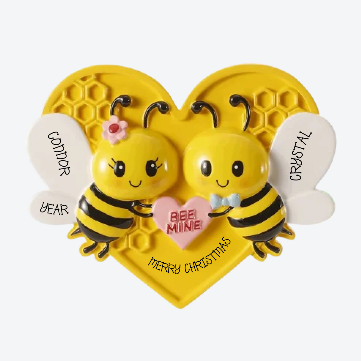 Bee Couple Personalized Christmas Ornament