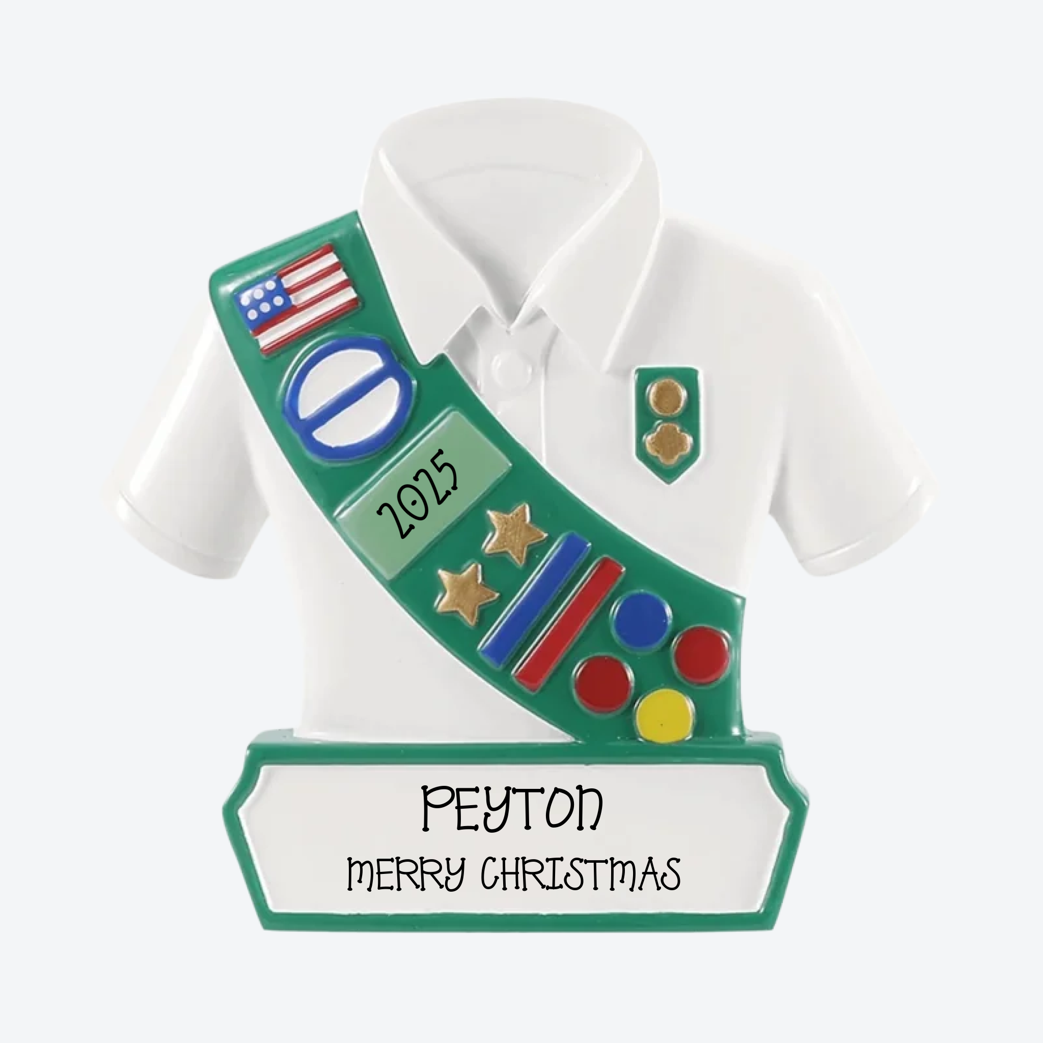 Girlscout Uniform Personalized Christmas Ornament
