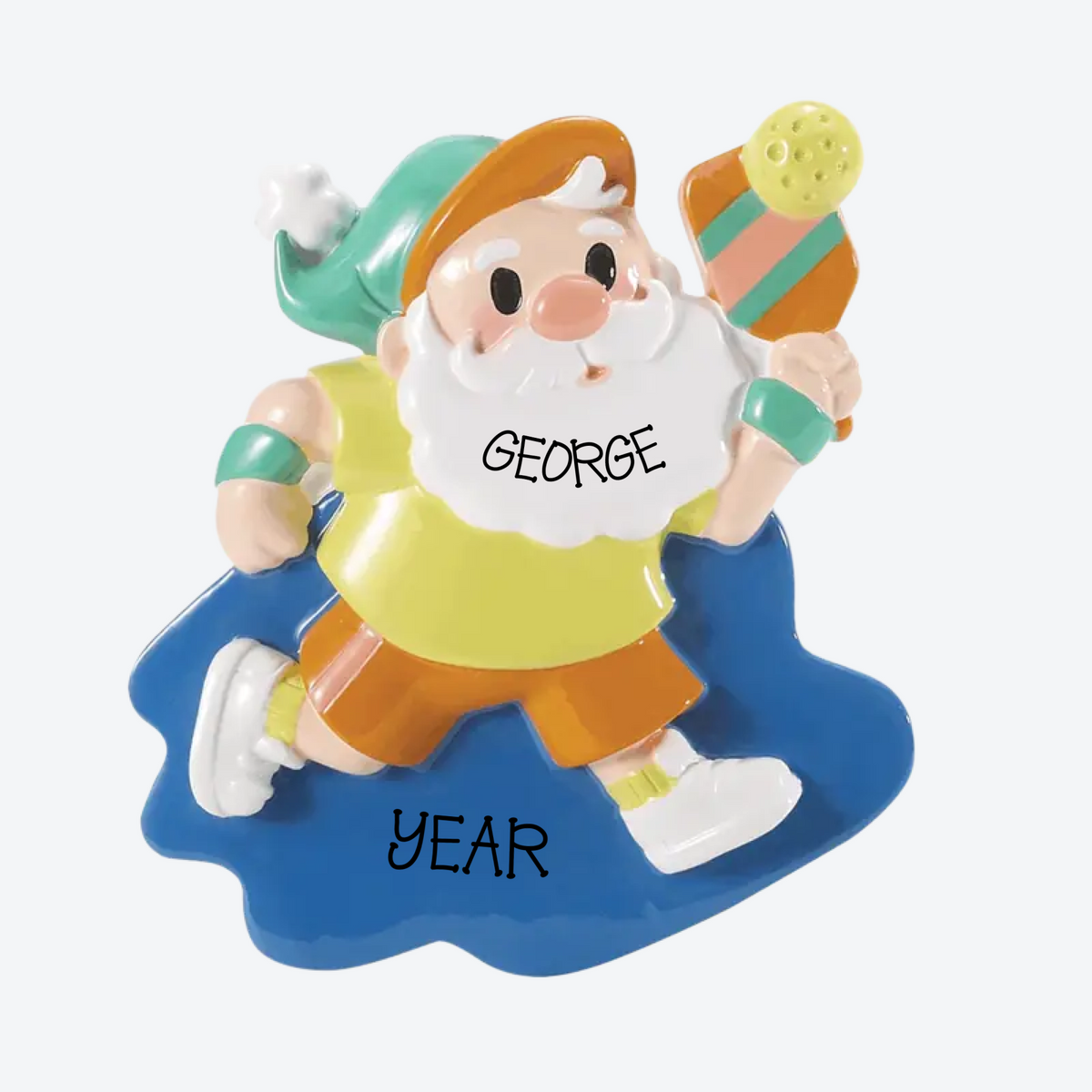 Playing Pickleball Personalized Christmas Ornament