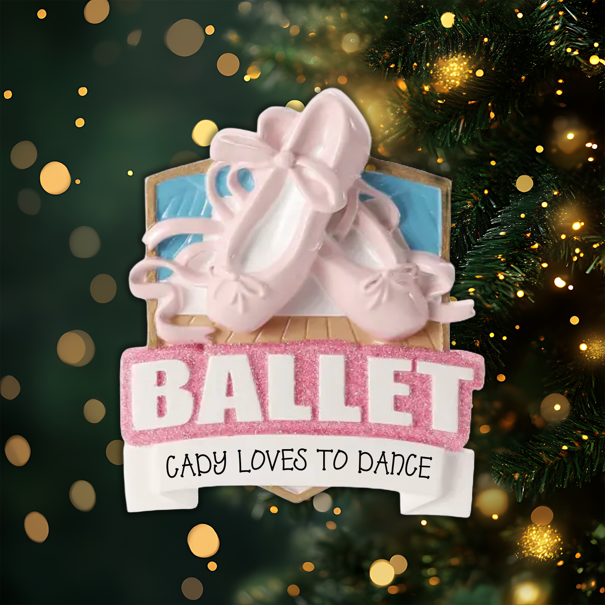 Ballet Personalized Christmas Ornament