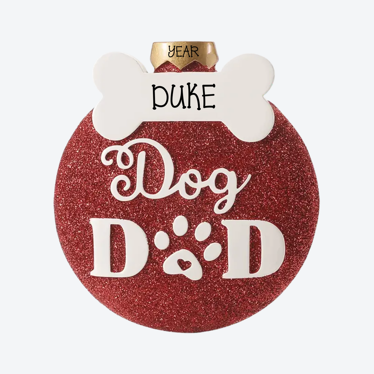 Dog Dad Personalized Christmas Ornament