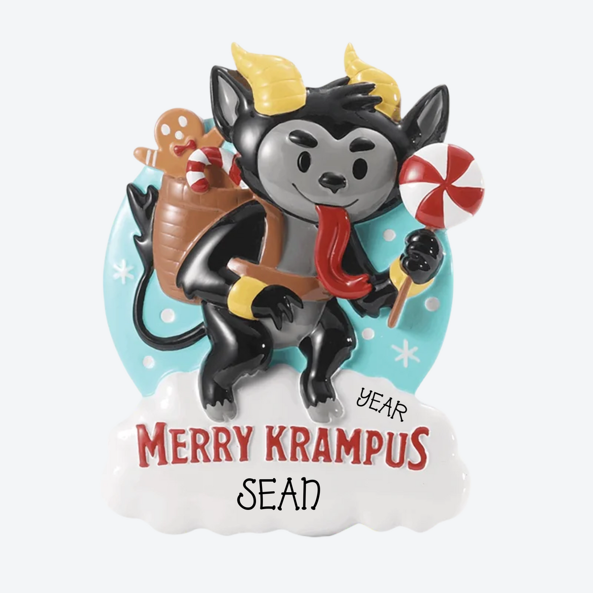 Krampus Personalized Christmas Ornament