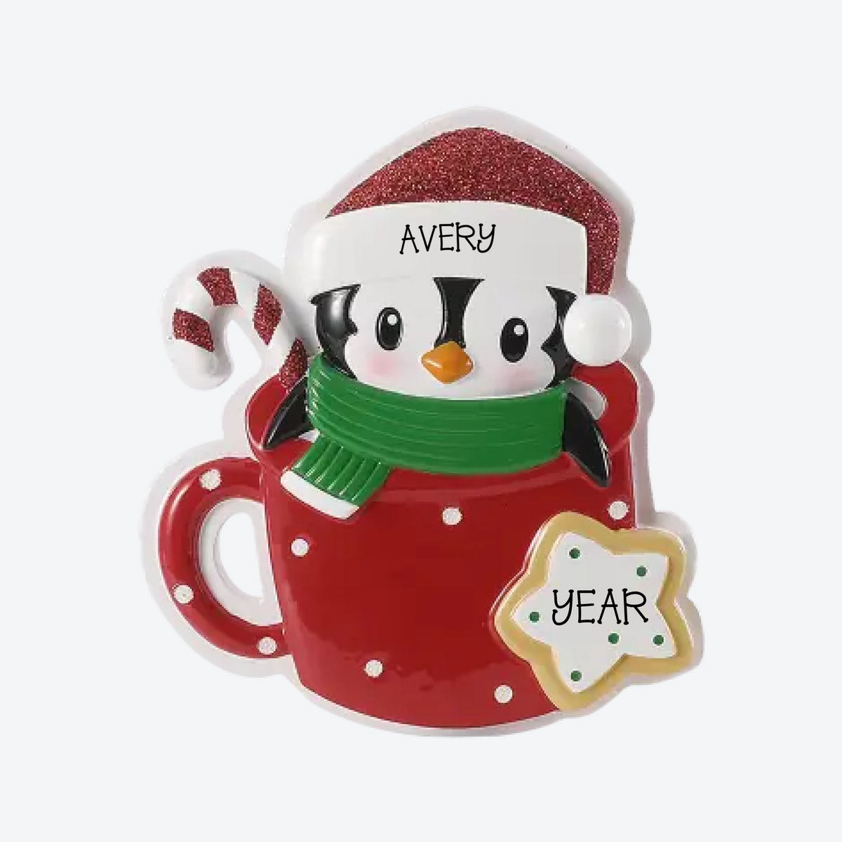 Christmas Penguin Personalized Christmas Ornament