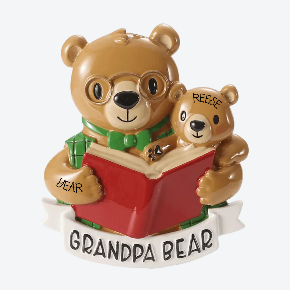 Grandpa Bear Personalized Christmas Ornament