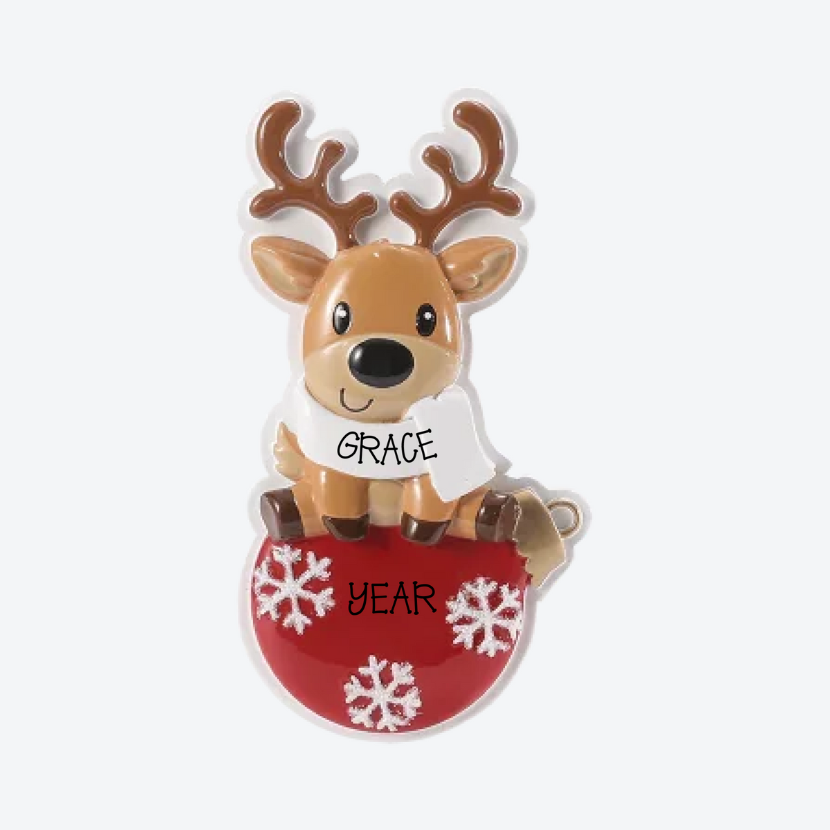 Christmas Reindeer Personalized Christmas Ornament