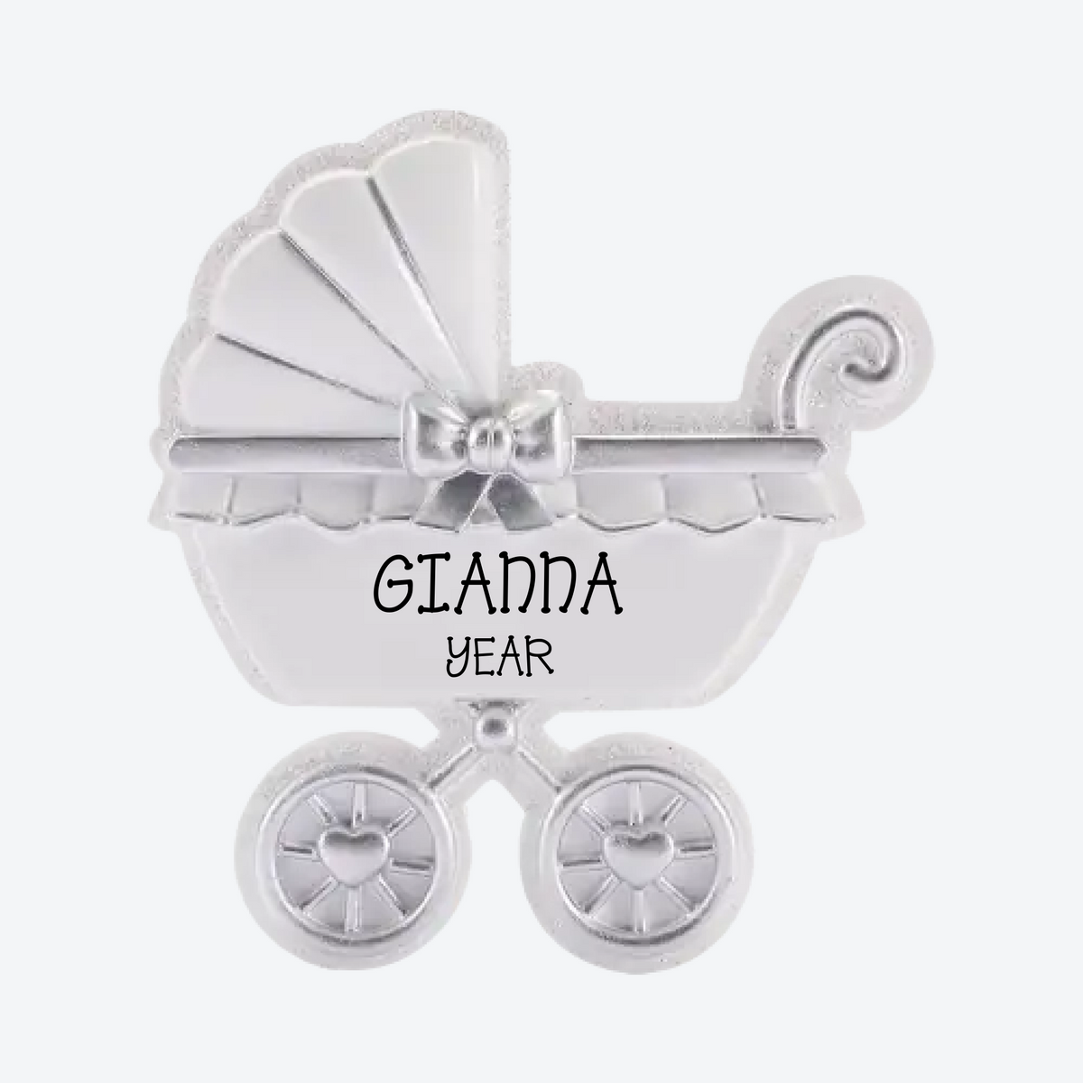 Baby Carriage Stroller Personalized Christmas Ornament