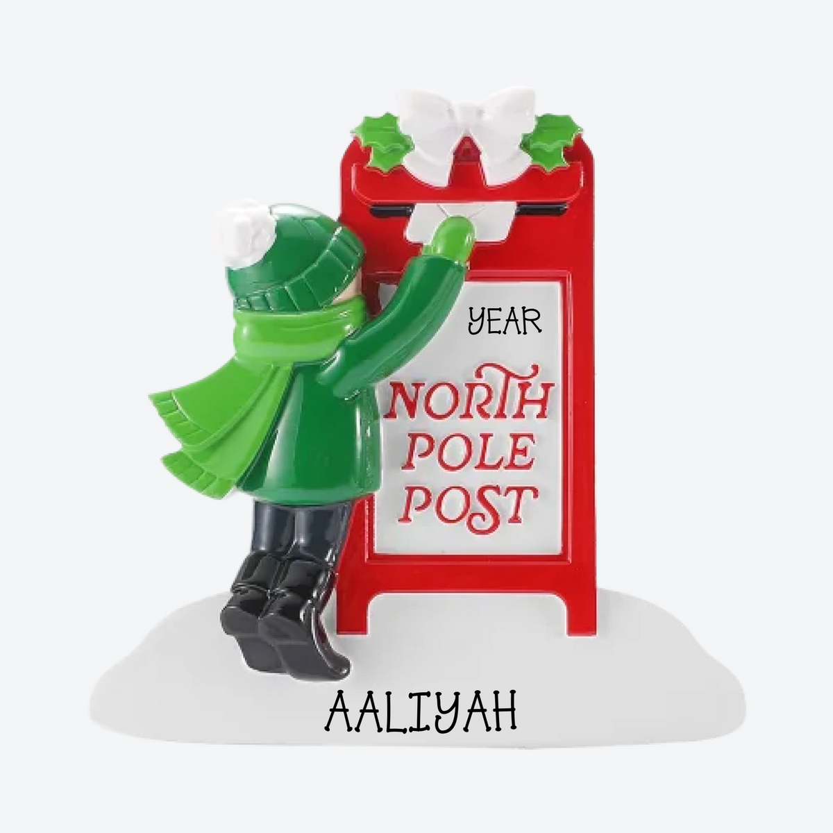 Child Sending Santa a Letter Personalized Christmas Ornament