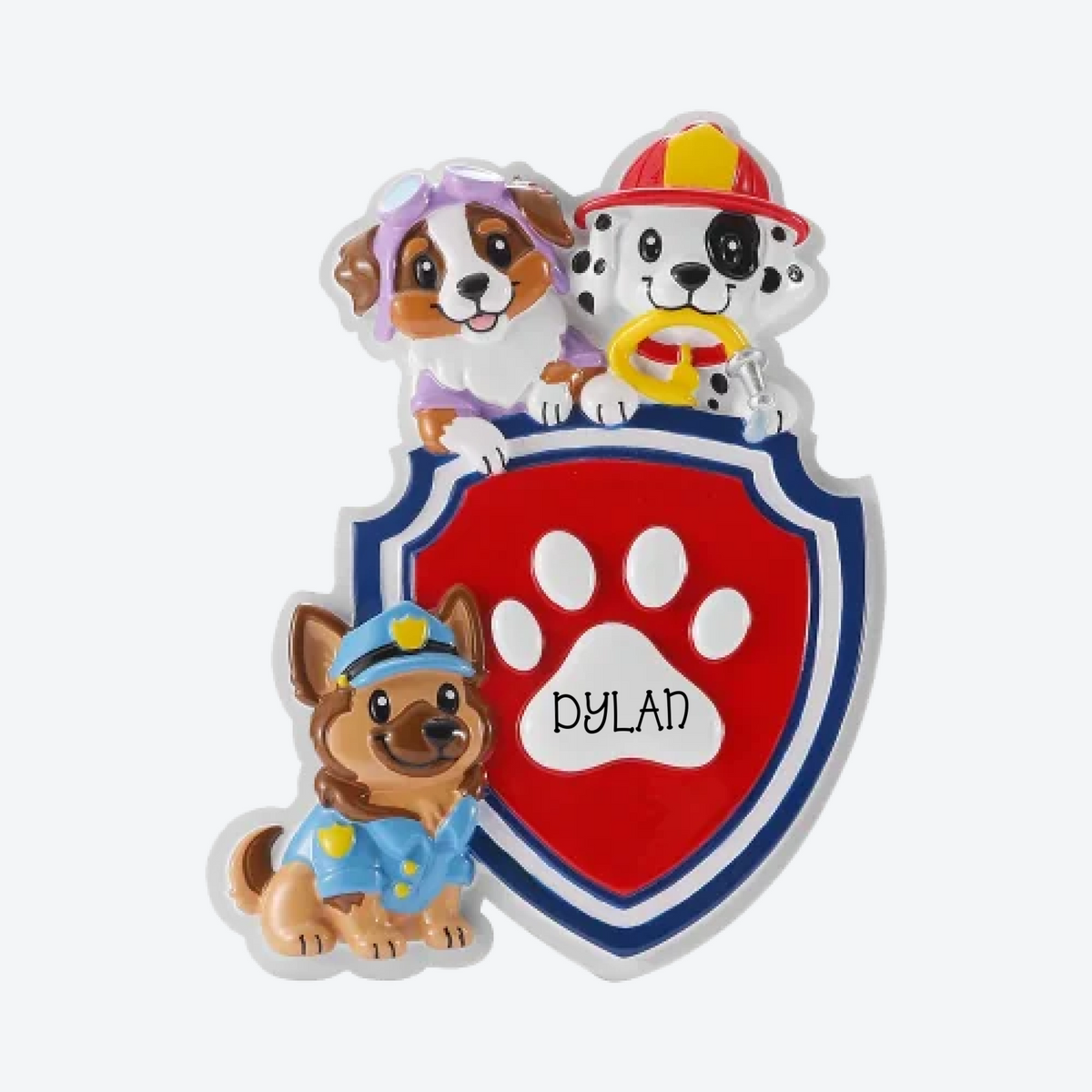 Puppy Rescue Squad Personalized Christmas Ornament
