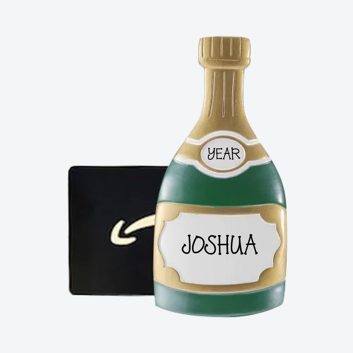 Champagne Bottle Money Holder Personalized Christmas Ornament