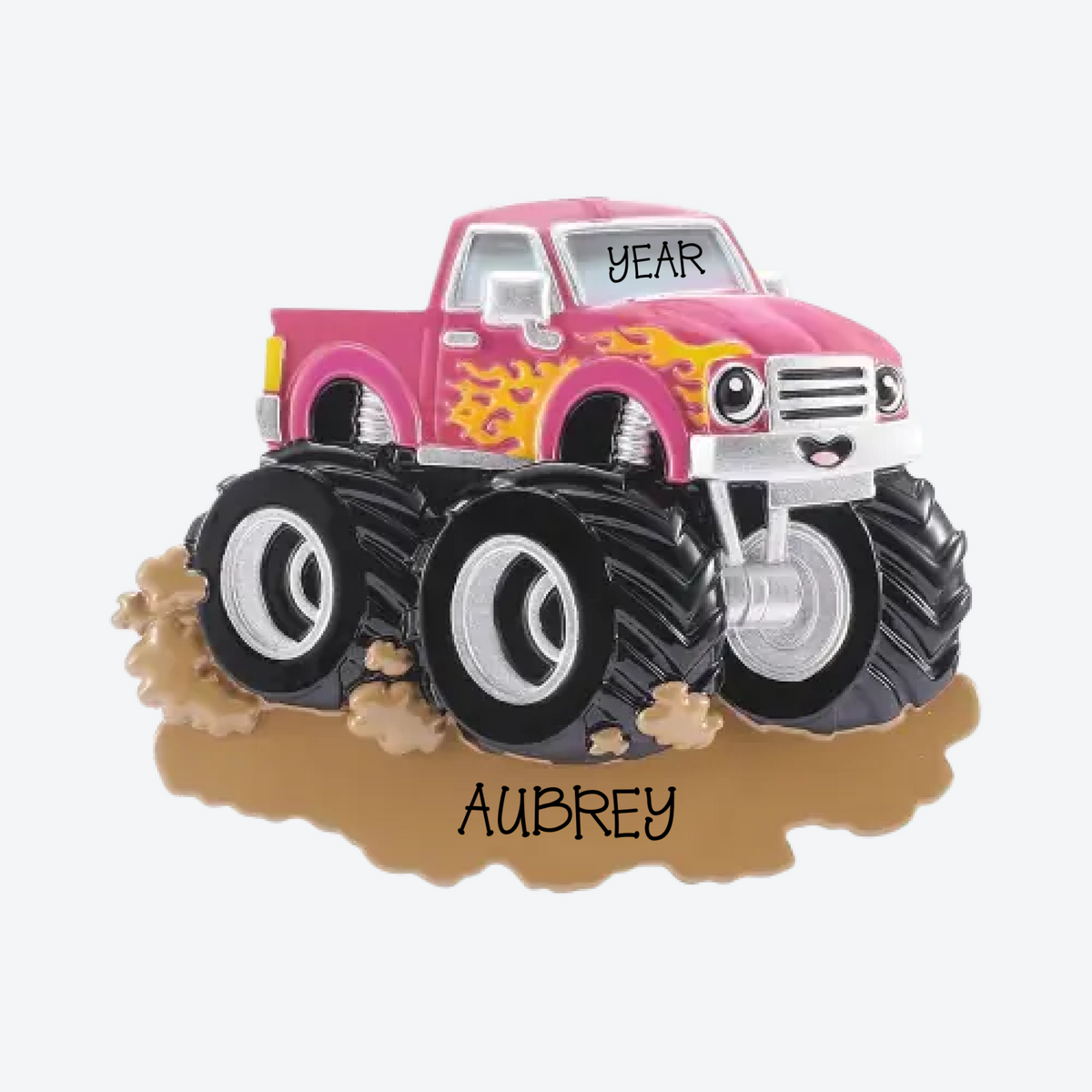Monster Truck Personalized Christmas Ornament
