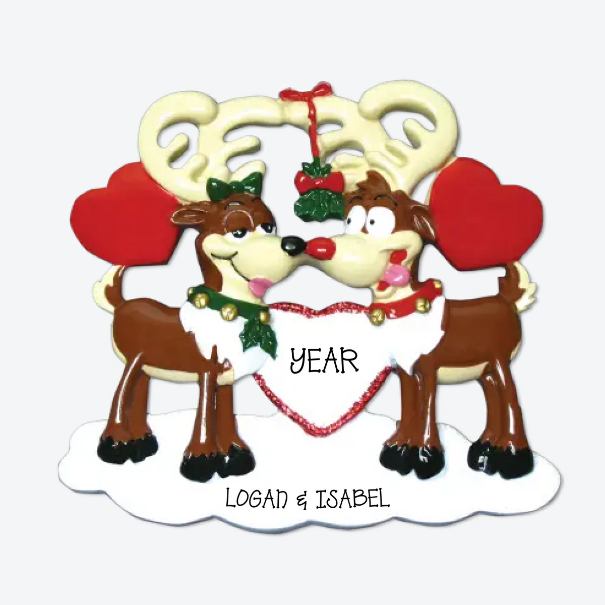 Reindeer Love Personalized Christmas Ornament