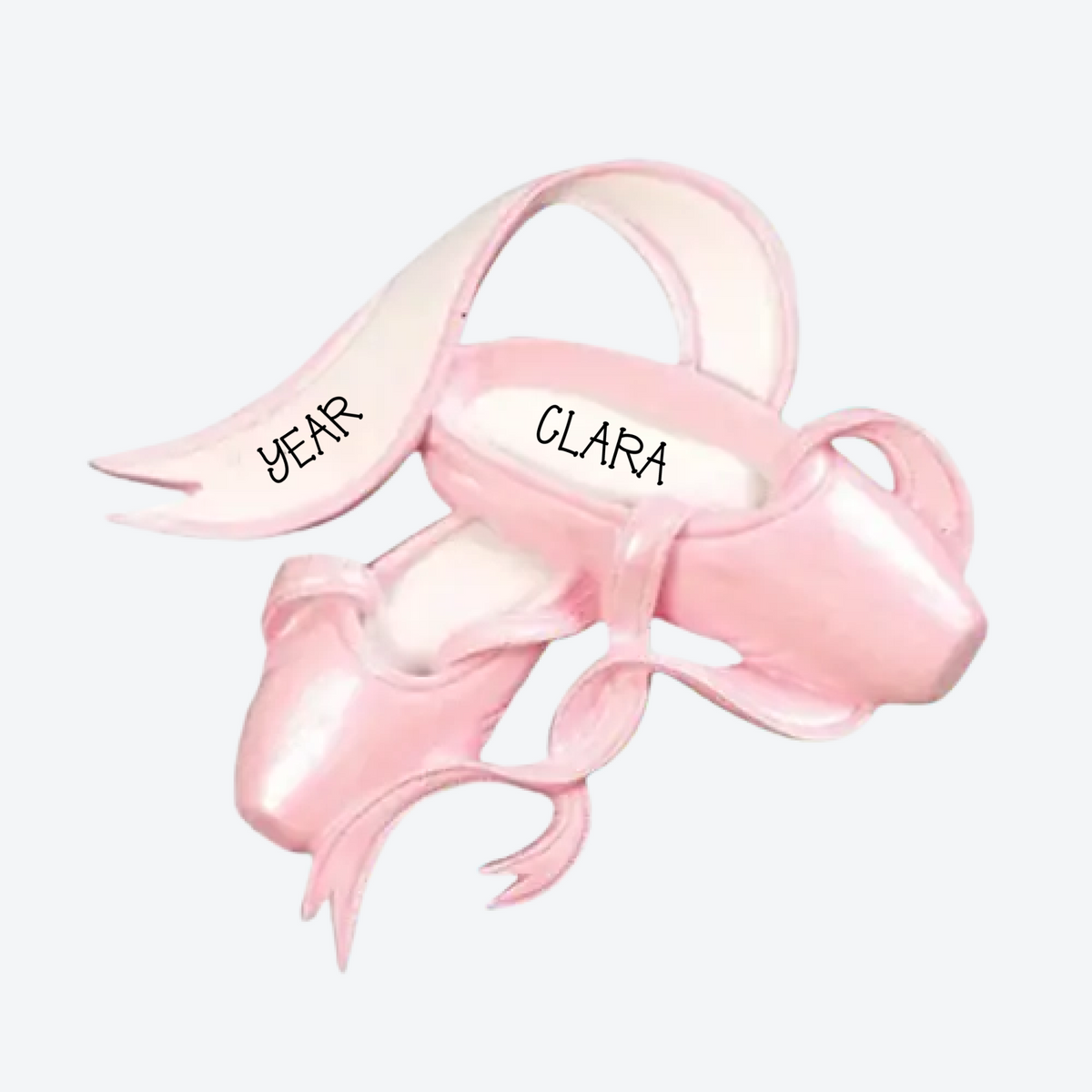 Pink Ballet Shoes Personalized Christmas Ornament
