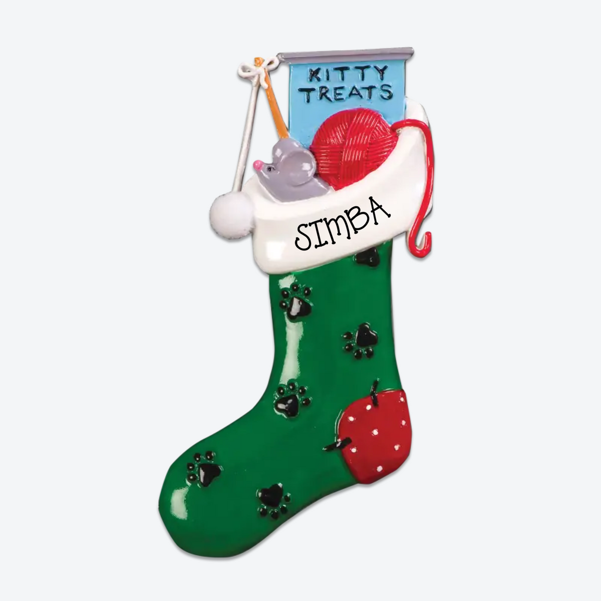 Kitty Stocking Personalized Christmas Ornament