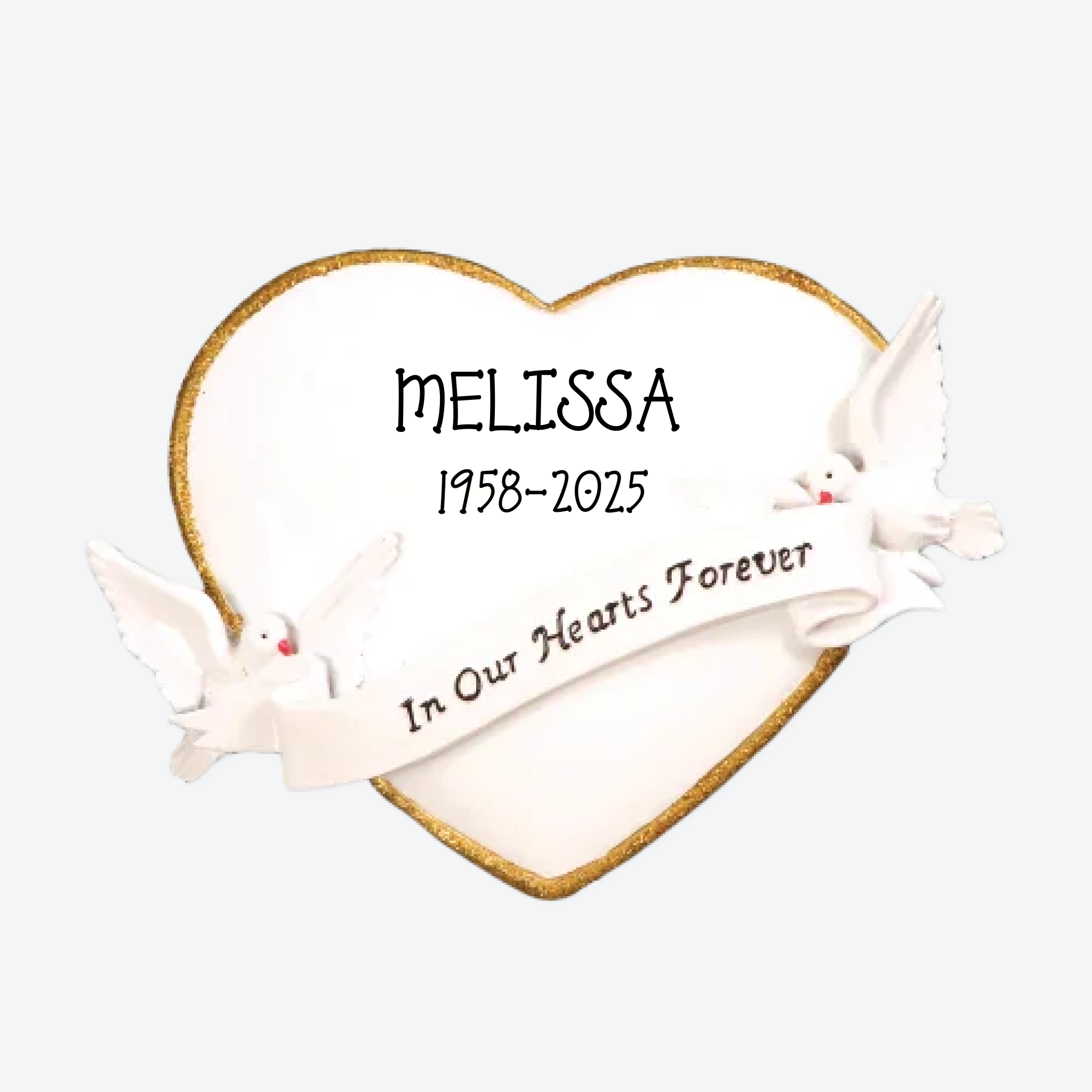 In Our Hearts Christmas Forever Personalized Christmas Ornament