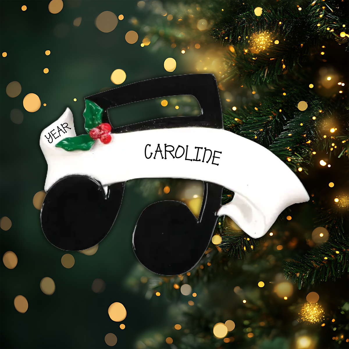 Musical Note Personalized Christmas Ornament